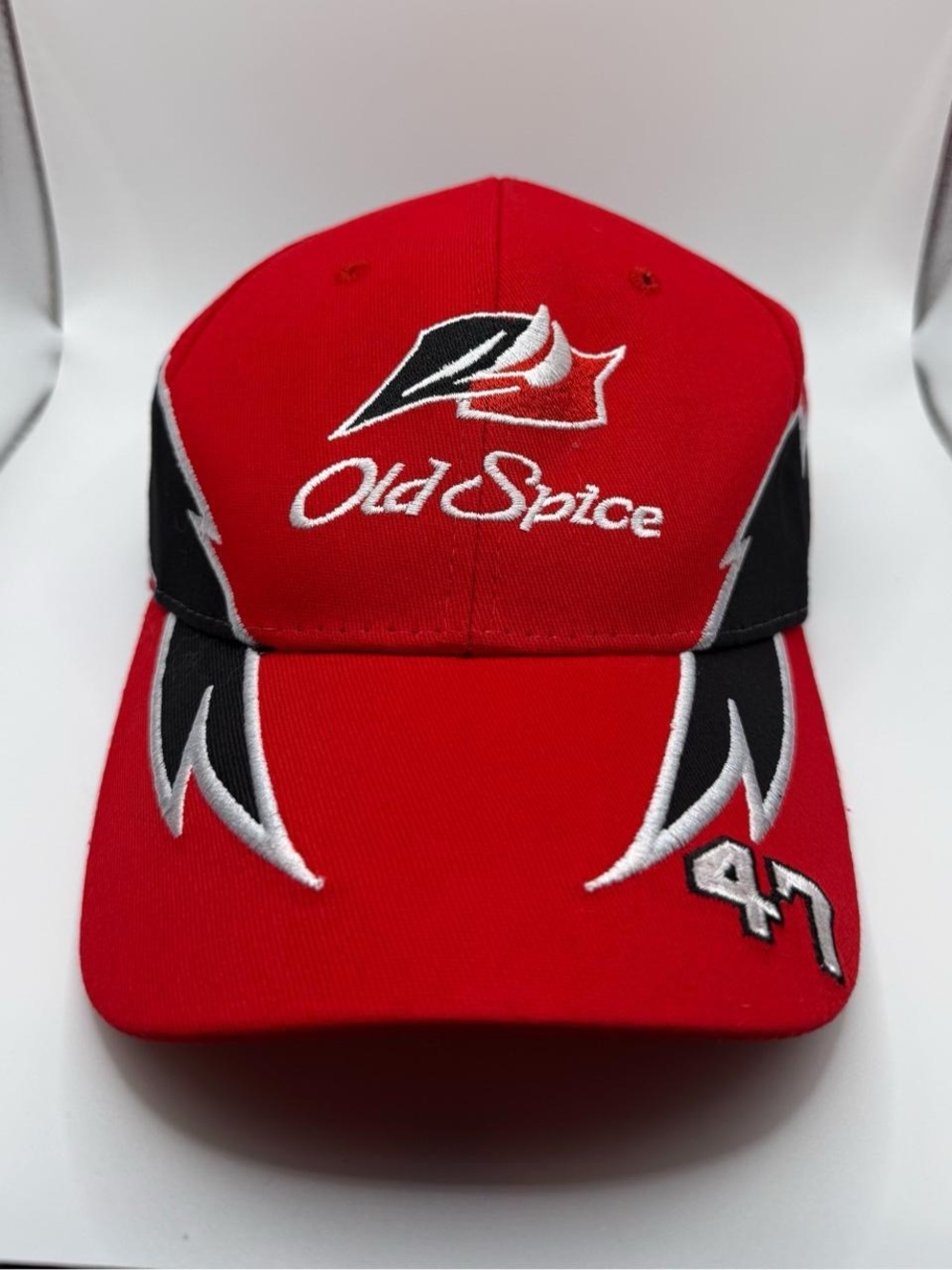 Old Spice Red Baseball Cap with Embroidered Logo